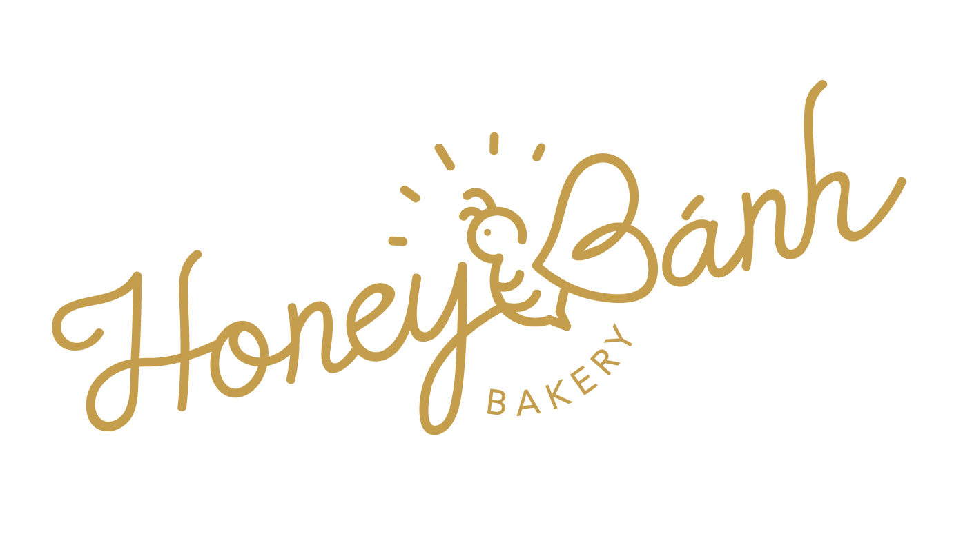 Honey Ba╠ünh Bakery Gold Logo (Transparent Background)