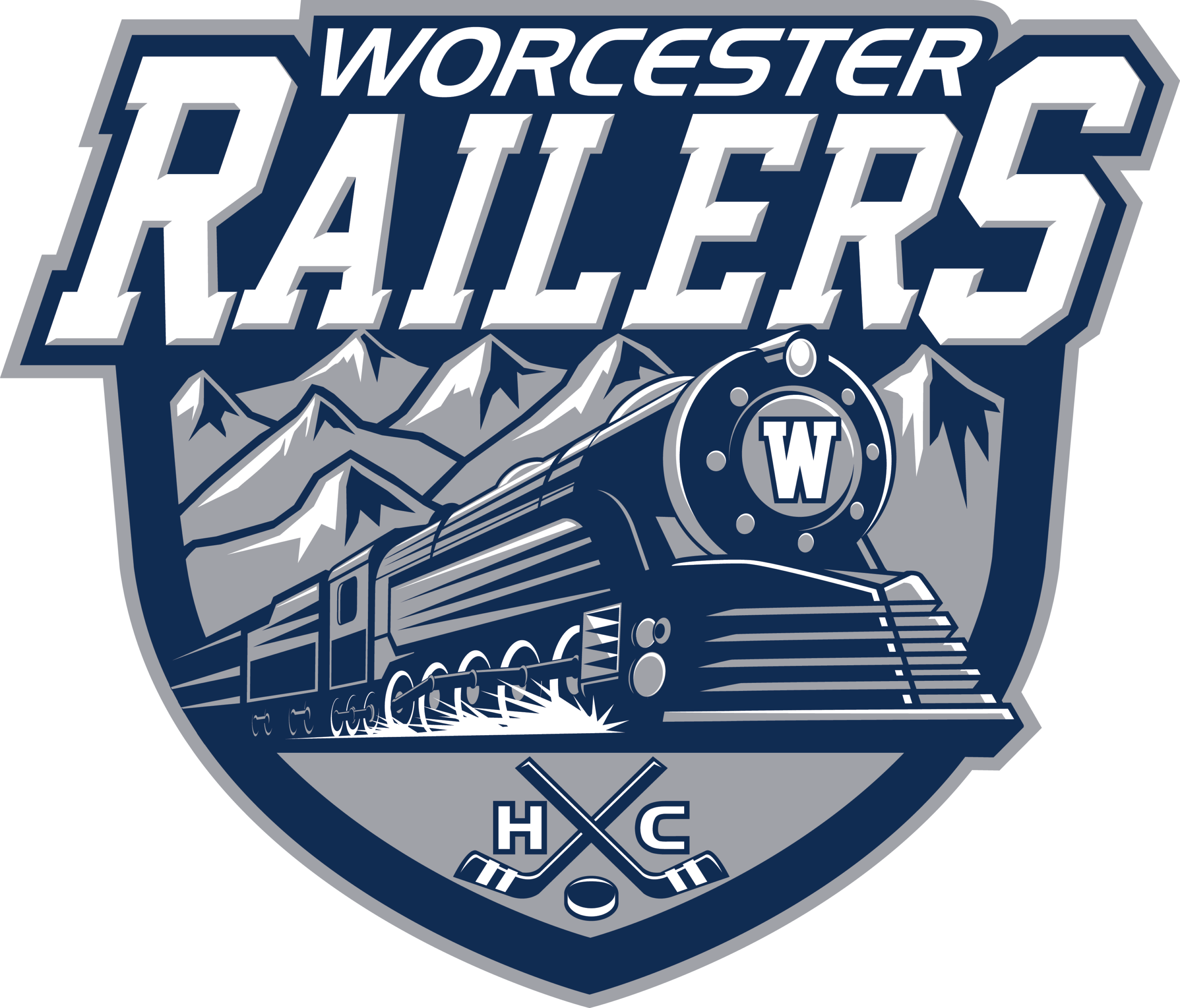 RAILERS HC Primary Logo with Wordmark